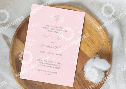 Blush Romance Wedding Invitation - MintyInvites