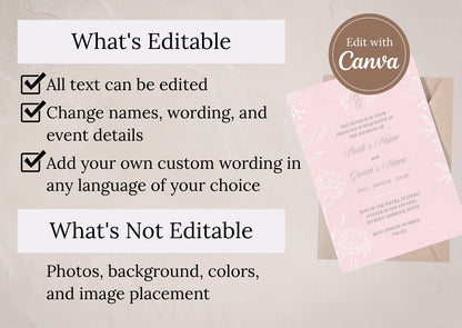 Blush Romance Wedding Invitation - MintyInvites