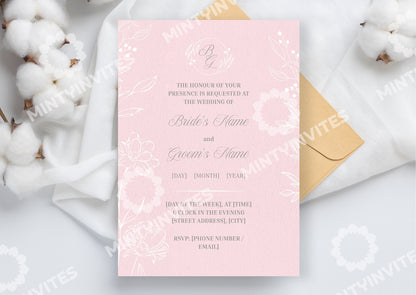 Blush Romance Wedding Invitation - MintyInvites