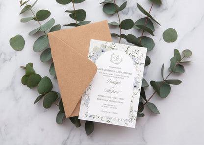 Blue Garden Romance wedding - Mintyinvites