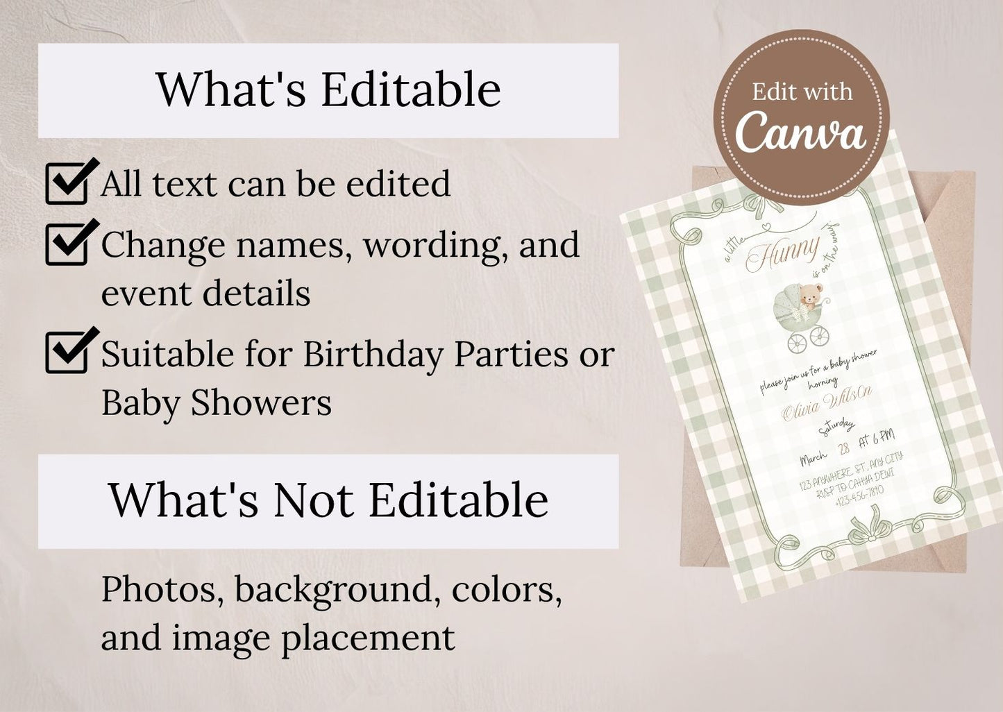 Little Hunny Invitation - MintyInvites