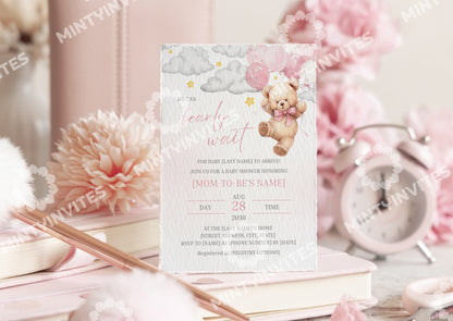 Teddy Bear Baby Shower invitation - Mintyinvites