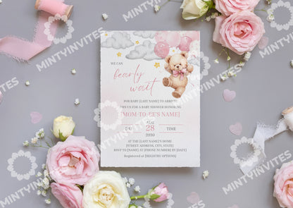 Teddy Bear Baby Shower invitation - Mintyinvites