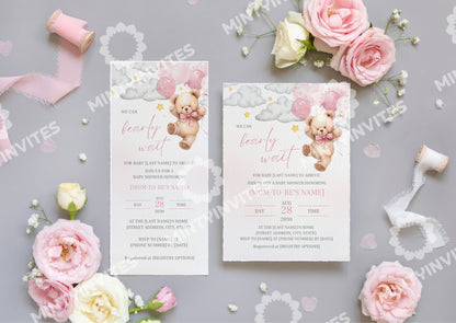 Teddy Bear Baby Shower invitation - Mintyinvites