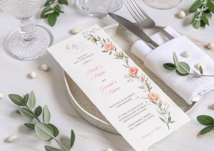 Peach Peony Wedding Invitation - Mintyinvites