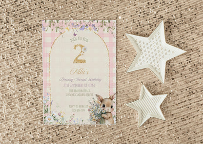Garden Bunny Birthday Invite - MintyInvites