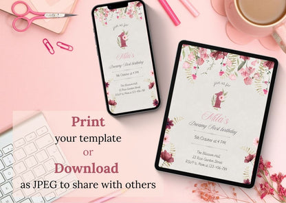 Dreamy Blossom Birthday Invitation - MintyInvites