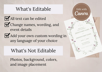 Wildflower Meadow Wedding Invitation - Mintyinvites