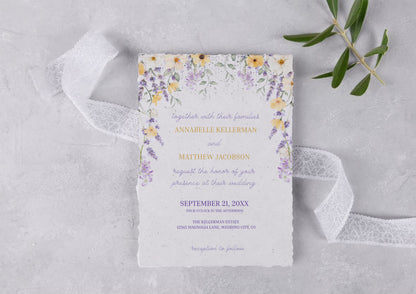 Lavender Meadow Wedding Invitation - Mintyinvites