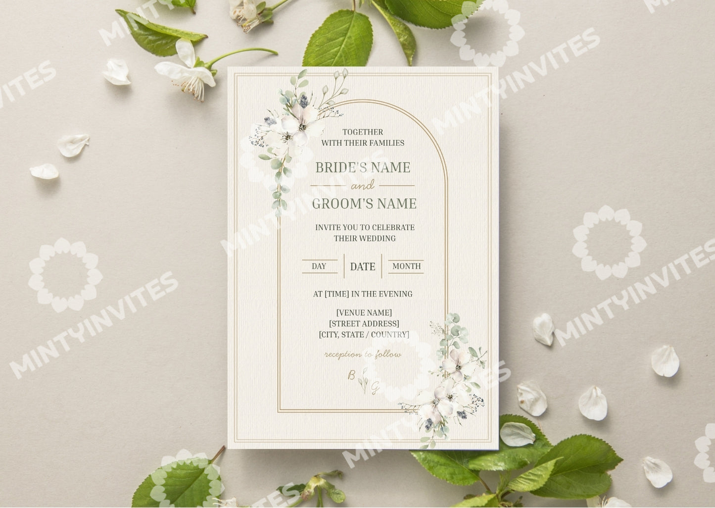 Boho Sage Green Wedding Invite - MintyInvites