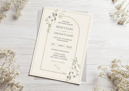 Boho Sage Green Wedding Invite - MintyInvites